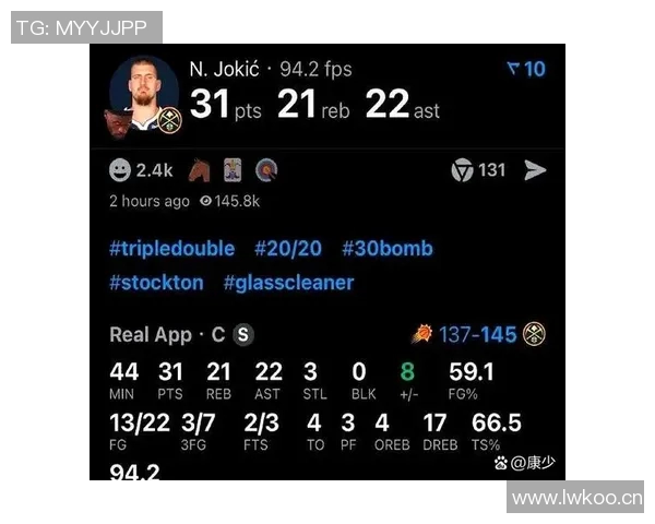 约基奇三节三双次数已达69次有望成为NBA历史三双王